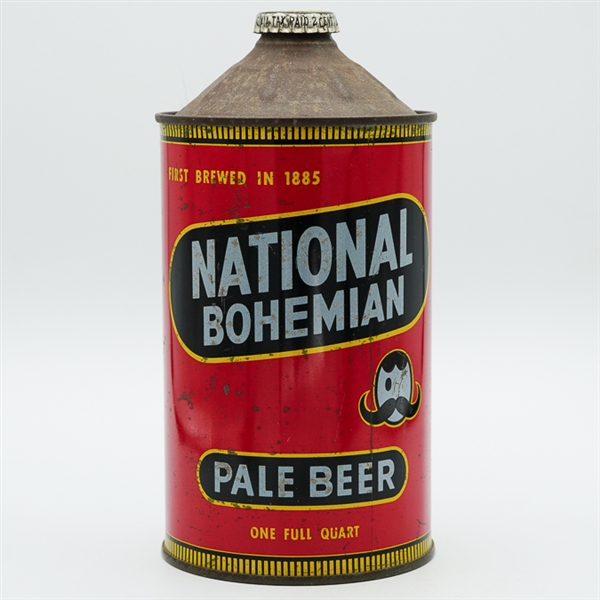 National Bohemian Pale Beer Quart Cone Top NON IRTP 215-6