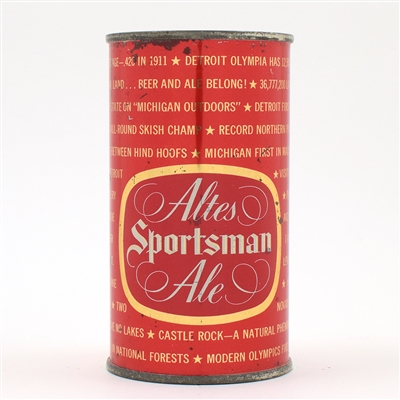 Altes Sportsman Ale Set Can Flat Top TY COBBS 30-38