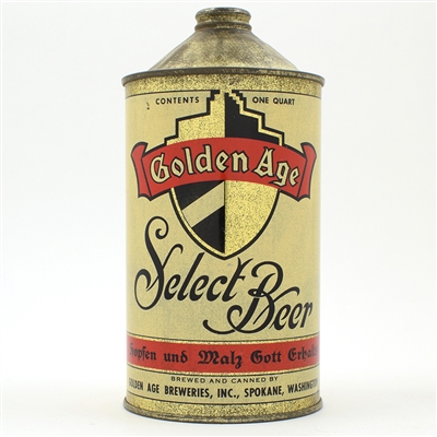 Golden Age Beer Quart Cone Top ACTUAL 210-15