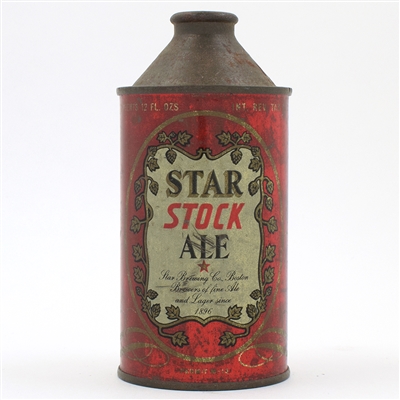Star Stock Ale Cone Top RARE INDOOR 186-7