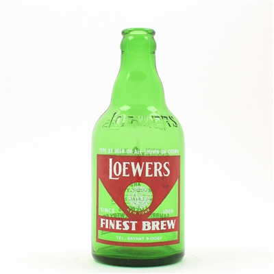 Loewers Finest Brew Embossed 2-sided ACL Steinie Bottle