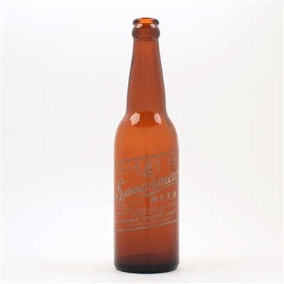 Spearman Beer 1930s ACL Bottle