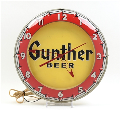 Gunther Beer 1940s Illuminated Clock