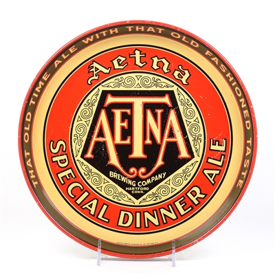 Aetna Dinner Ale 1930s Serving Tray CREAM