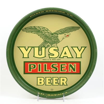 Yusay Pilsen Beer 1940s Serving Tray