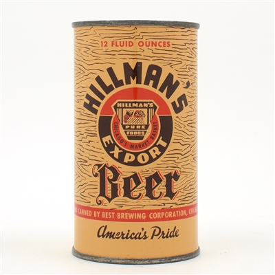 Hillmans Beer Instructional Flat Top NON-IRTP BEST 82-16 USBCOI 396