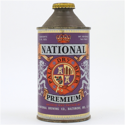 National Beer Cone Top NO ALCOHOL STATEMENT 174-31