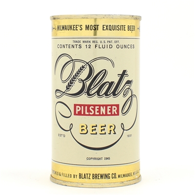 Blatz Beer Flat Top NON-IRTP CRISP 39-8