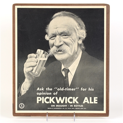 Pickwick Ale 1930s Laminated Ad Sign