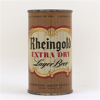 Rheingold Extra Dry Beer Woodgrain Flat Top