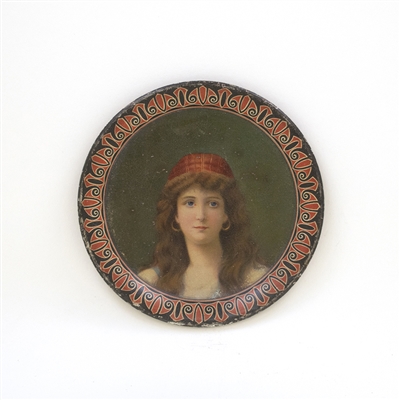 Unique Unmarked Victorian Lady Tip Tray
