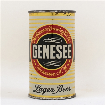 Genesee Lager Beer Flat Top Can