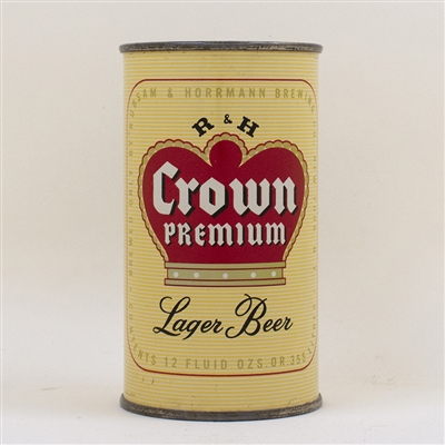 R and H Crown Premium Lager Flat Top Can