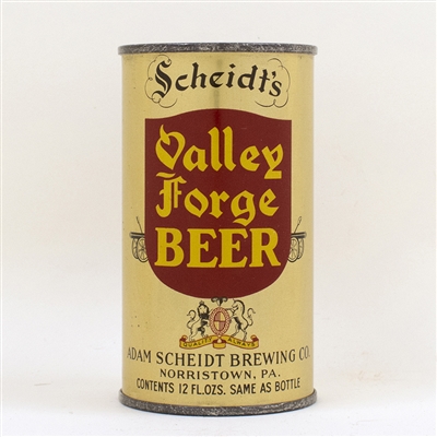 Valley Forge Beer Instructional Flat Top Can