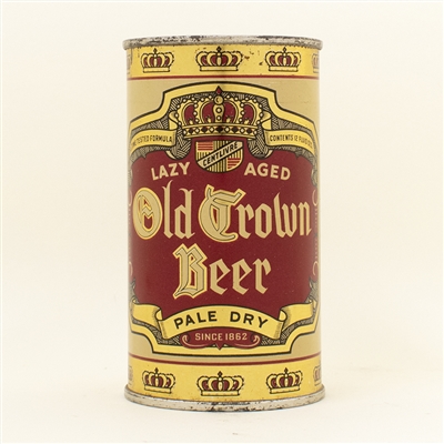 Old Crown Beer Opening Instruction Flat Top Can