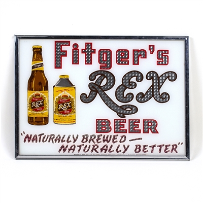 Fitgers Rex Beer Reverse Painted Sign