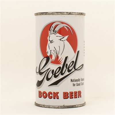 Goebel Bock Red Black Flat Top Beer Can
