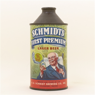 Schmidts First Premium Beer Cone Top Can