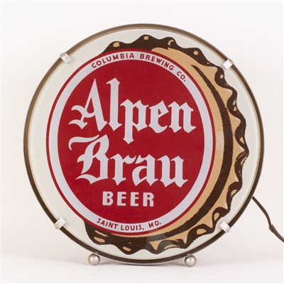 Alpen Brau Beer Lighted Back Bar Sign
