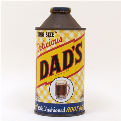 Dads Root Beer Soda Cone Top Can