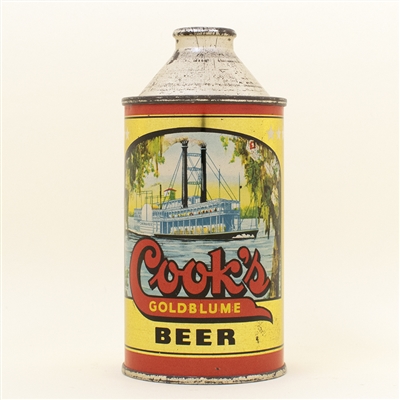 Cooks Goldblume Steamboat Cone Top Beer Can