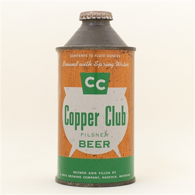 Copper Club Cone Top Beer Can