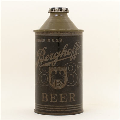 Berghoff Beer Olive Drab Cone Top Can