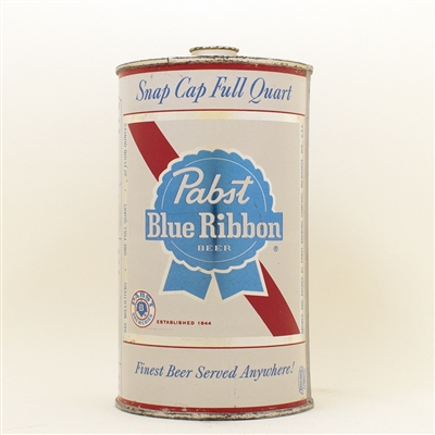 Pabst Blue Ribbon Beer Snap Cap Quart Cone Top Can