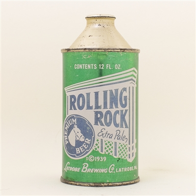 Rolling Rock Beer Cone Top Can