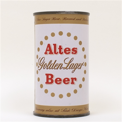 Altes Golden Lager Beer Flat Top Can