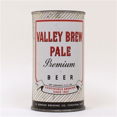 Valley Brew Pale Flat Top Beer Can