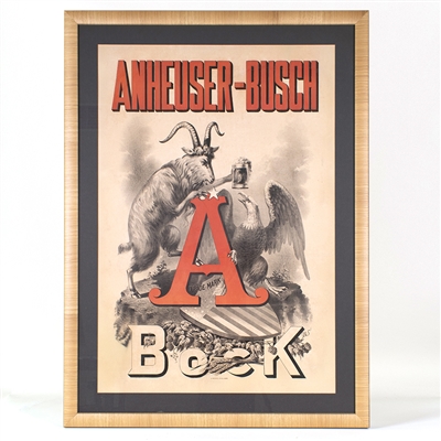 Anheuser-Busch Bock Eagle Goat Lithograph