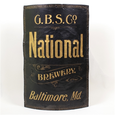 National Brewery Baltimore Tin Corner Sign