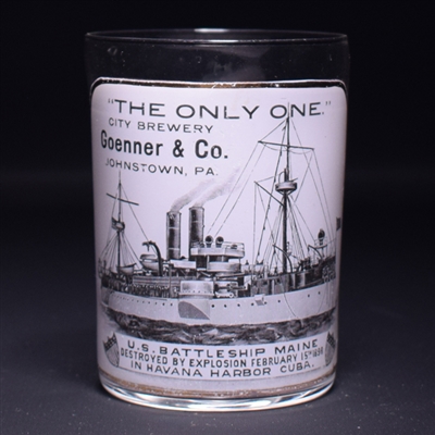 Goenner & Co. Battleship Maine Pre-Prohibition Glass