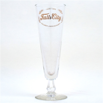 Falls City 50th Anniv Stem Glass