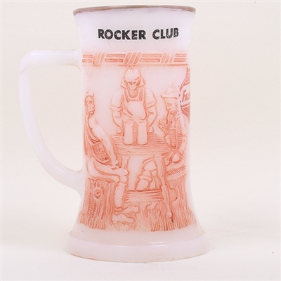 Falstaff Rocker Club Milk Glass Mug