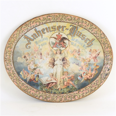 Anheuser Busch Pre-Pro Large Oval Cherub Tray