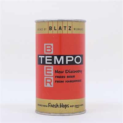 Blatz Tempo Beer ENAMEL Flat Top 138-28