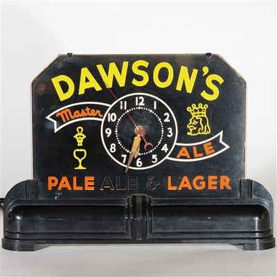 Dawsons Pale Lager Lighted Back Bar Clock