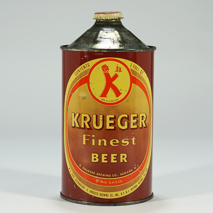 Lot Detail - Krueger Finest Beer Quart Cone Top Can 214-1