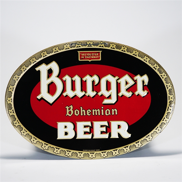 Burger Bohemian Embossed Tin Beer Sign