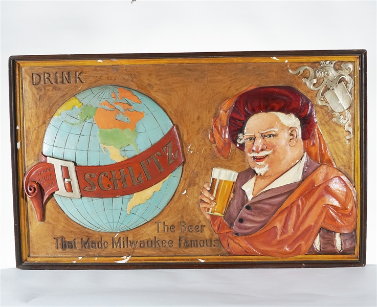 Schlitz 3D Plaster Wall Sign