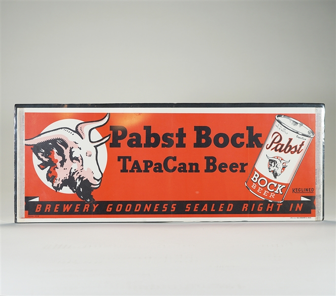 Pabst Bock TapaCan Instructional Advertising Sign -WOW-