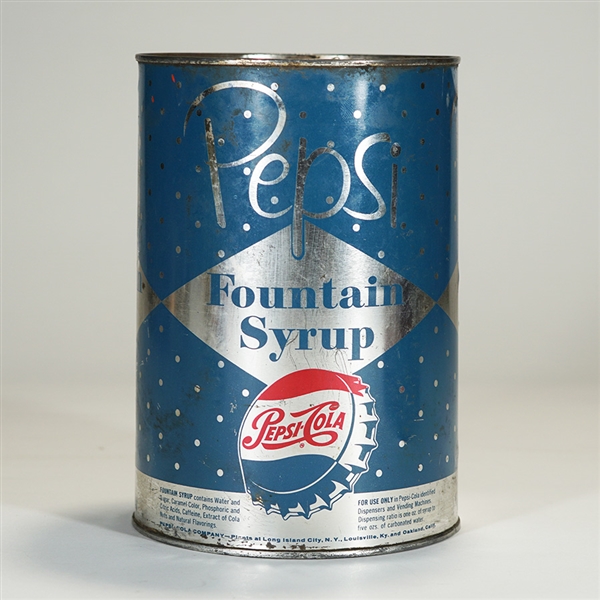 Pepsi-Cola Fountain Syrup Gallon Can 