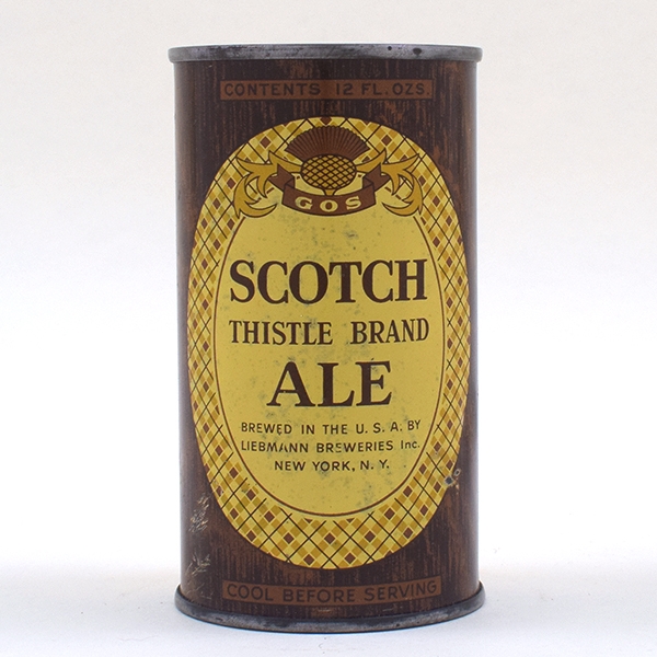 Scotch Thistle Brand Ale Opening Instruction Flat Top 123-2