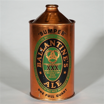 Ballantine Ale BUMPER Quart Cone Top 202-3