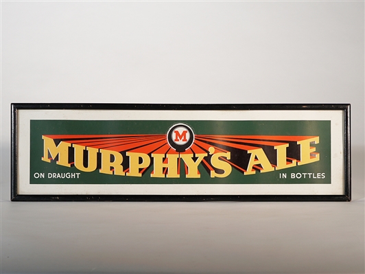 Murphys Ale On Draught In Bottles Tap Knob Sign