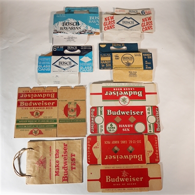 Busch Budweiser Cartons Paper Bag Collection