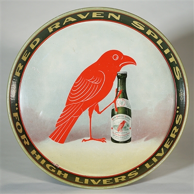 Red Raven Splits For High Livers Water Advertising Tray