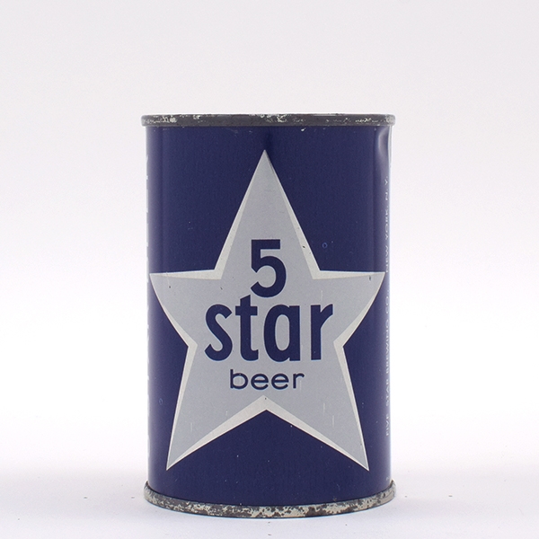 Five 5 Star Beer 10 oz Flat Top 64-21